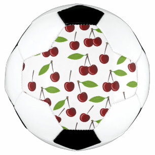 Cerise rouge, motif de cerises, feuilles, fruit