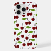 Cerise Rouge, Motif De Cerises, Feuilles, Fruits (Verso)