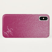 Cerise Shimmer Dust Personalized Phone Case (Achterkant (horizontaal))