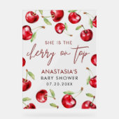 Cerise sucrée sur le Baby shower supérieur (Recto)