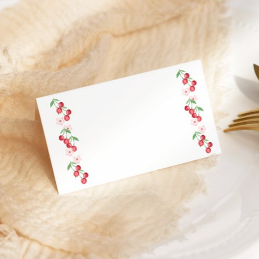 Cerise sur le dessus Carte Baby shower rose