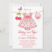 Cerise sur le dessus ! Invitation à l'anniversaire (Devant)