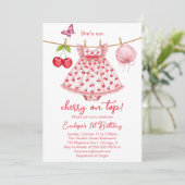 Cerise sur le dessus ! Invitation à l'anniversaire (Debout devant)