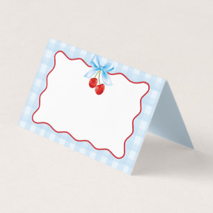 Cerise Sweet Bleu Coquette Bow En vichy Carte Plac