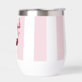 Cerises à ruban rose monogramme esthétique Coquett (Gauche)