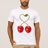 Cerises avec stems Mens T-Shirt (Devant)