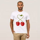Cerises avec stems Mens T-Shirt (Devant entier)