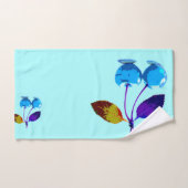 Cerises bleues vives (Serviette à main)