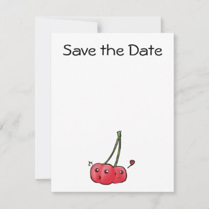 Cerises de Cute kawaii aux invitations amoureuses