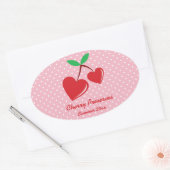 Cerises du Coeur Rouge Préserve Étiquette Pot blan (Enveloppe)