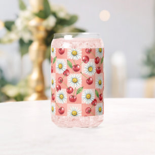 Cerises et pâquerettes à carreaux rétro