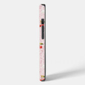 Cerises et perles brillantes - coque iphone (Verso / Gauche)
