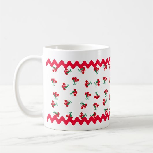 Cerises et ric Rac Mug (Gauche)