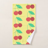 Cerises gaies Fruité Jaune (Serviette à main)