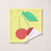 Cerises gaies Fruité Jaune (Gant de toilette)