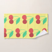 Cerises gaies Fruité Jaune (Serviette à main)