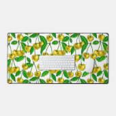 Cerises jaunes sur blanc (Clavier et souris)