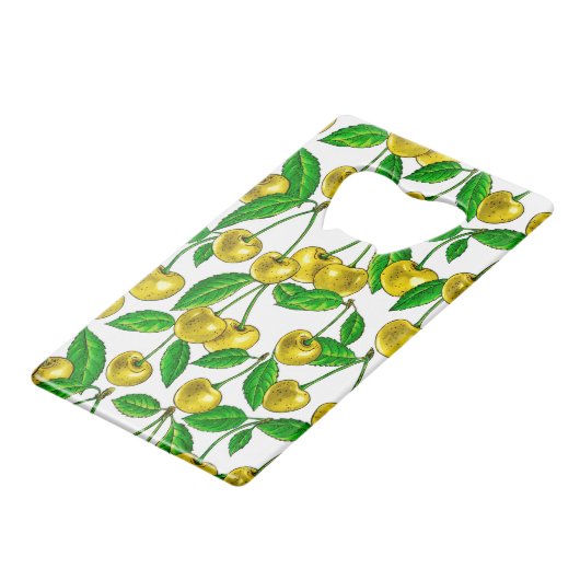 Cerises jaunes sur blanc (Devant Angle)