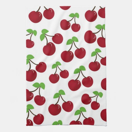 Cerises Microfibre Serviette de cuisine (Vertical)