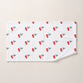 Cerises mignonnes serviette simple rouge blanc (Serviette à main)
