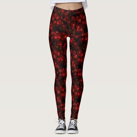 Cerises Motif Leggings (Devant)