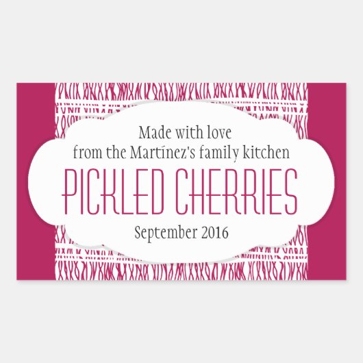 Cerises pilées étiquette de nourriture rouge autoc (Devant)