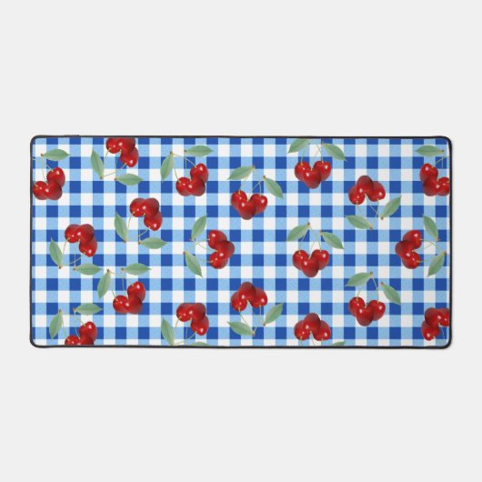 Cerises Rétro Et En vichy Bleu (Recto)