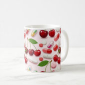 Cerises roses de Mug de pharmacie personnalisée (Devant droit)
