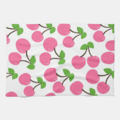 Cerises roses Microfibre Serviette de cuisine (Horizontal)