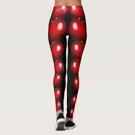 Cerises rouges Jouer Leggings - Vos Couleurs (Dos)