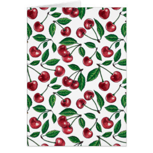 Cerises rouges sur blanc