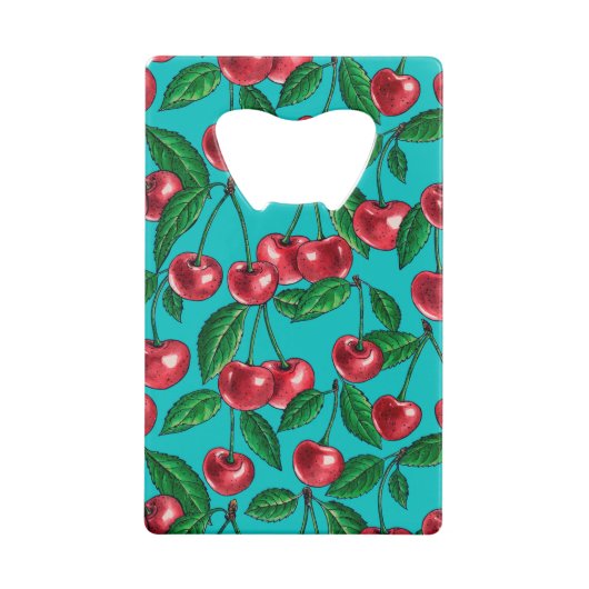 Cerises rouges sur turquoise (Dos)