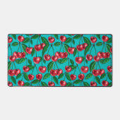 Cerises rouges sur turquoise (Recto)