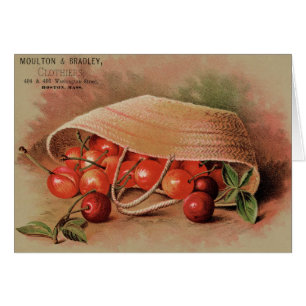 Cerises rouges vintages dans un panier