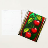 Cerises rouges vives et feuilles vertes (Devant avec enveloppe)