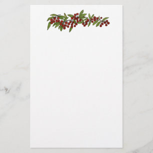 Cerises sur une papeterie vigne