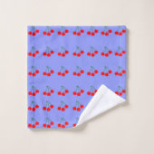 Cerises sur Violet Ensemble de serviettes de bain (Gant de toilette)