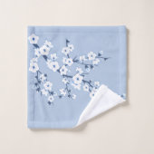 Cerisier Fleur Bleu Clair (Gant de toilette)