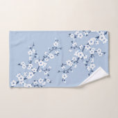Cerisier Fleur Bleu Clair (Serviette à main)