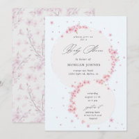 cerisier fleur élégante invitation baby shower
