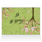 Cerisier Fleur Oiseaux Customisés Numéro de tablea (Intérieur Horizontal (haut))