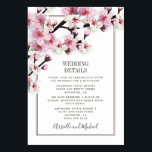 Cerisier Fleur rose Mariage blanc Insérer Cartes<br><div class="desc">Cartes d'insertion pour Mariage blanc rose cerise en fleur - présente un jeu de couleurs de brun foncé, rose et blanc avec script moderne et fontes san serif. Visitez le lien complet de la collection correspondante qui se trouve sur cette page pour compléter la recherche de votre événement de printemps,...</div>