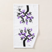 Cerisier pourpre et noir inséparable, fleurs (Serviette à main)