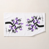 Cerisier pourpre et noir inséparable, fleurs (Serviette à main)