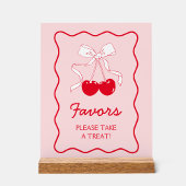 Cerisier rouge Bow Baby shower Favoriser