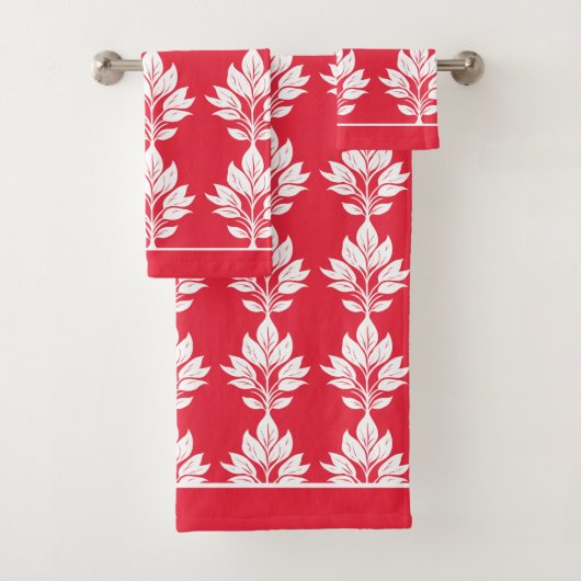 Cerisier rouge et blanc Elegant Motif feuille (En situation)