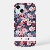 Cerisiers Fleuris Sakura Japonais Monogrammé
