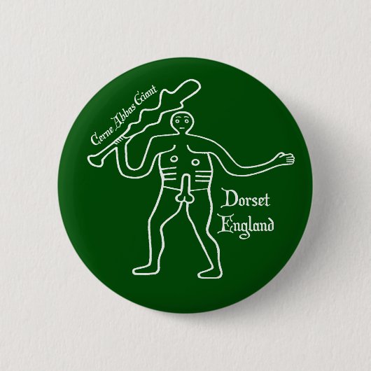 Cerne Abbas Giant Badge Ronde Button 5,7 Cm (Voorkant)