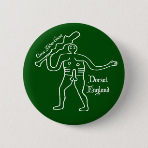 Cerne Abbas Giant Badge Ronde Button 5,7 Cm