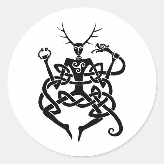 cernunnos ronde sticker (Voorkant)